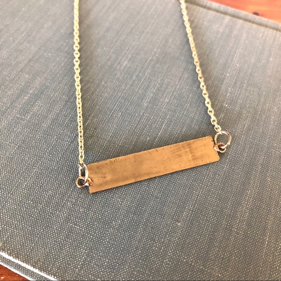 Brass Bar Necklace - Picture 2 of 5